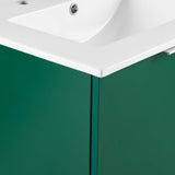 Maybelle 24" Wall-Mount Bathroom Vanity Green White EEI-5379-GRN-WHI