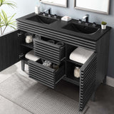 Modway Furniture Render 48" Double Sink Bathroom Vanity XRXT Charcoal Black EEI-5381-CHA-BLK
