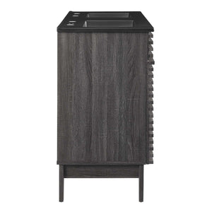 Modway Furniture Render 48" Double Sink Bathroom Vanity XRXT Charcoal Black EEI-5381-CHA-BLK