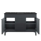 Modway Furniture Render 48" Double Sink Bathroom Vanity XRXT Gray Black EEI-5381-GRY-BLK