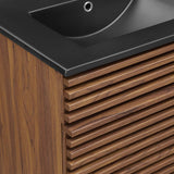 Render 48" Double Sink Bathroom Vanity Walnut Black EEI-5381-WAL-BLK