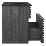 Modway Furniture Render 18" Wall-Mount Bathroom Vanity XRXT Charcoal Black EEI-5390-CHA-BLK