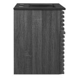 Modway Furniture Render 18" Wall-Mount Bathroom Vanity XRXT Charcoal Black EEI-5390-CHA-BLK