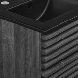 Modway Furniture Render 18" Wall-Mount Bathroom Vanity XRXT Charcoal Black EEI-5390-CHA-BLK