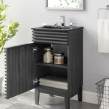 Modway Furniture Render 18" Bathroom Vanity XRXT Charcoal Black EEI-5391-CHA-BLK