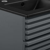 Modway Furniture Render 18" Bathroom Vanity XRXT Gray Black EEI-5391-GRY-BLK