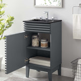 Modway Furniture Render 18" Bathroom Vanity XRXT Gray Black EEI-5391-GRY-BLK