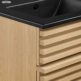 Modway Furniture Render 18" Bathroom Vanity XRXT Oak Black EEI-5391-OAK-BLK