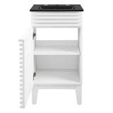 Modway Furniture Render 18" Bathroom Vanity XRXT White Black EEI-5391-WHI-BLK