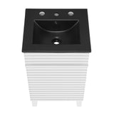 Modway Furniture Render 18" Bathroom Vanity XRXT White Black EEI-5391-WHI-BLK