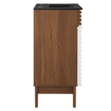 Modway Furniture Render 18" Bathroom Vanity XRXT White Walnut Black EEI-5391-WHI-WAL-BLK