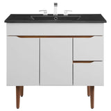 Harvest 36" Bathroom Vanity Gray Black EEI-5392-GRY-BLK