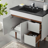 Harvest 36" Bathroom Vanity Gray Black EEI-5392-GRY-BLK