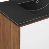 Transmit 36" Bathroom Vanity Walnut Black EEI-5394-WAL-BLK