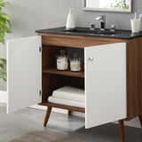 Transmit 36" Bathroom Vanity Walnut Black EEI-5394-WAL-BLK