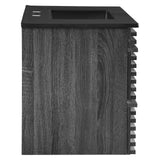 Modway Furniture Render 36" Wall-Mount Bathroom Vanity XRXT Charcoal Black EEI-5395-CHA-BLK