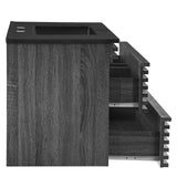 Modway Furniture Render 36" Wall-Mount Bathroom Vanity XRXT Charcoal Black EEI-5395-CHA-BLK