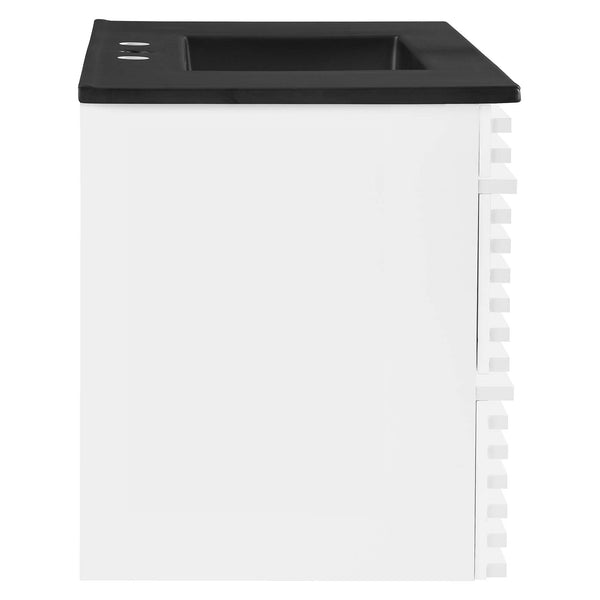 Modway Furniture Render 36" Wall-Mount Bathroom Vanity XRXT White Black EEI-5395-WHI-BLK