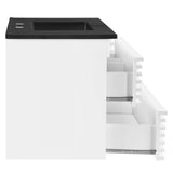 Modway Furniture Render 36" Wall-Mount Bathroom Vanity XRXT White Black EEI-5395-WHI-BLK