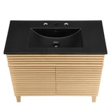 Modway Furniture Render 36" Bathroom Vanity XRXT Oak Black EEI-5396-OAK-BLK
