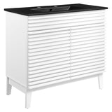 Modway Furniture Render 36" Bathroom Vanity XRXT White Black EEI-5396-WHI-BLK