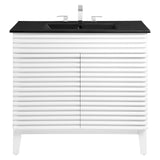 Modway Furniture Render 36" Bathroom Vanity XRXT White Black EEI-5396-WHI-BLK