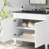 Modway Furniture Render 36" Bathroom Vanity XRXT White Black EEI-5396-WHI-BLK