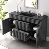 Modway Furniture Render 48" Single Sink Bathroom Vanity XRXT Charcoal Black EEI-5398-CHA-BLK