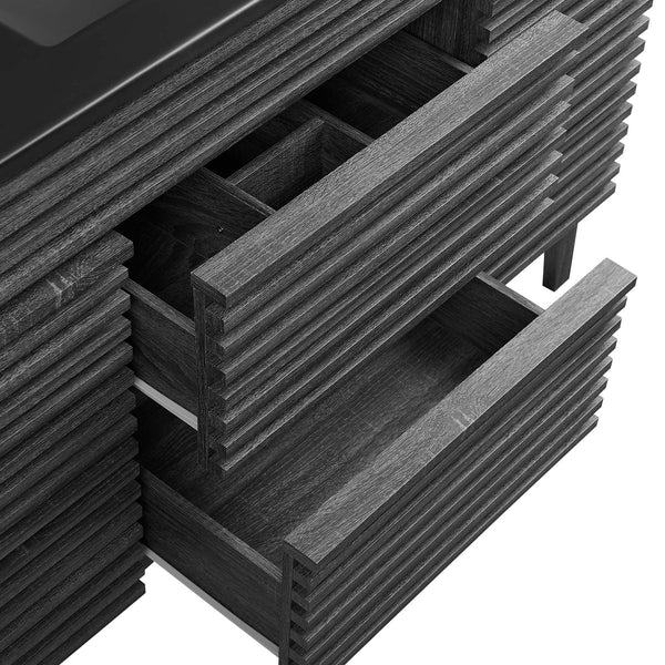 Modway Furniture Render 48" Single Sink Bathroom Vanity XRXT Charcoal Black EEI-5398-CHA-BLK