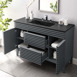 Modway Furniture Render 48" Single Sink Bathroom Vanity XRXT Gray Black EEI-5398-GRY-BLK