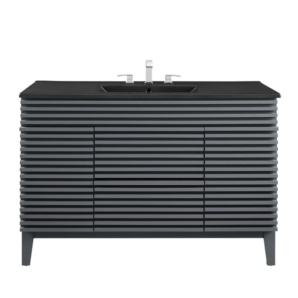 Modway Furniture Render 48" Single Sink Bathroom Vanity XRXT Gray Black EEI-5398-GRY-BLK