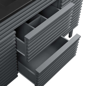 Modway Furniture Render 48" Single Sink Bathroom Vanity XRXT Gray Black EEI-5398-GRY-BLK