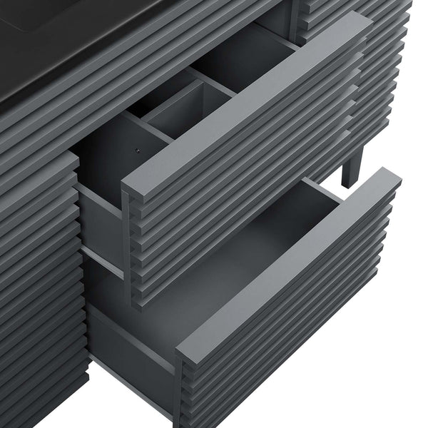 Modway Furniture Render 48" Single Sink Bathroom Vanity XRXT Gray Black EEI-5398-GRY-BLK