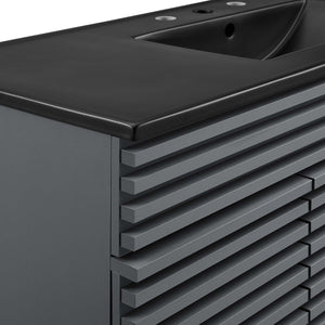 Modway Furniture Render 48" Single Sink Bathroom Vanity XRXT Gray Black EEI-5398-GRY-BLK