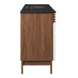 Modway Furniture Render 48" Single Sink Bathroom Vanity XRXT White Walnut Black EEI-5398-WHI-WAL-BLK