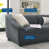 Comprise 3-Piece Sofa Charcoal EEI-5404-CHA