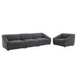 Comprise 4-Piece Living Room Set Charcoal EEI-5406-CHA