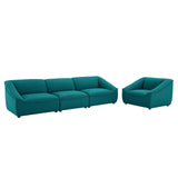 Comprise 4-Piece Living Room Set Teal EEI-5406-TEA