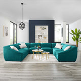 Comprise 8-Piece Sectional Sofa Teal EEI-5414-TEA