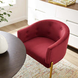 Savour Tufted Performance Velvet Accent Chairs - Set of 2 Maroon EEI-5415-MAR