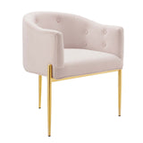 Savour Tufted Performance Velvet Accent Chairs - Set of 2 Pink EEI-5415-PNK