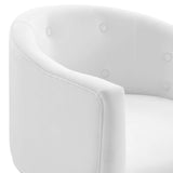 Savour Tufted Performance Velvet Accent Chairs - Set of 2 White EEI-5415-WHI