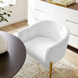 Savour Tufted Performance Velvet Accent Chairs - Set of 2 White EEI-5415-WHI