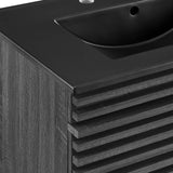 Modway Furniture Render 30" Wall-Mount Bathroom Vanity XRXT Charcoal Black EEI-5417-CHA-BLK