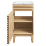 Modway Furniture Render 18" Bathroom Vanity Cabinet XRXT Oak White EEI-5420-OAK-WHI
