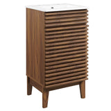 Modway Furniture Render 18" Bathroom Vanity Cabinet EEI-5420-WAL-WHI