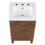 Render 18" Bathroom Vanity Cabinet Walnut White EEI-5420-WAL-WHI