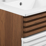 Modway Furniture Render 18" Bathroom Vanity Cabinet XRXT White Walnut White EEI-5420-WHI-WAL-WHI
