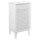 Modway Furniture Render 18" Bathroom Vanity Cabinet XRXT White White EEI-5420-WHI-WHI