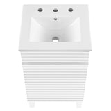 Modway Furniture Render 18" Bathroom Vanity Cabinet XRXT White White EEI-5420-WHI-WHI